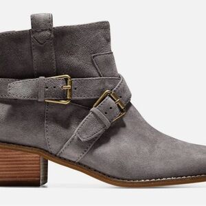 Cole Haan Women's Gray Suede Ankle Boots